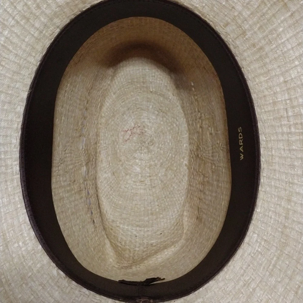 WARDS Western Boho Straw Hat Unisex Size 7.25 Cowgirl Cowboy Festival Chic